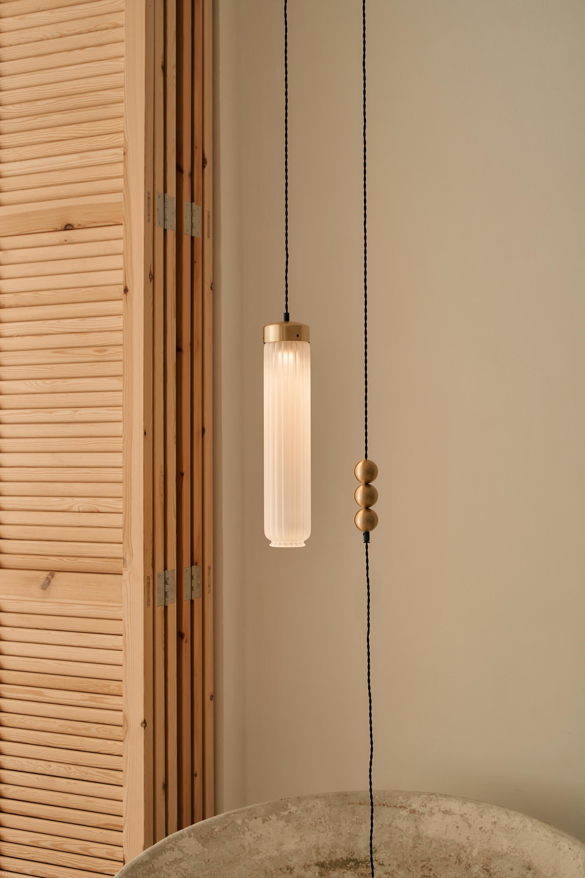 Y30 Semi Matt Black Ceiling To Floor Lamp by Clara Viladecans In New Condition For Sale In Geneve, CH