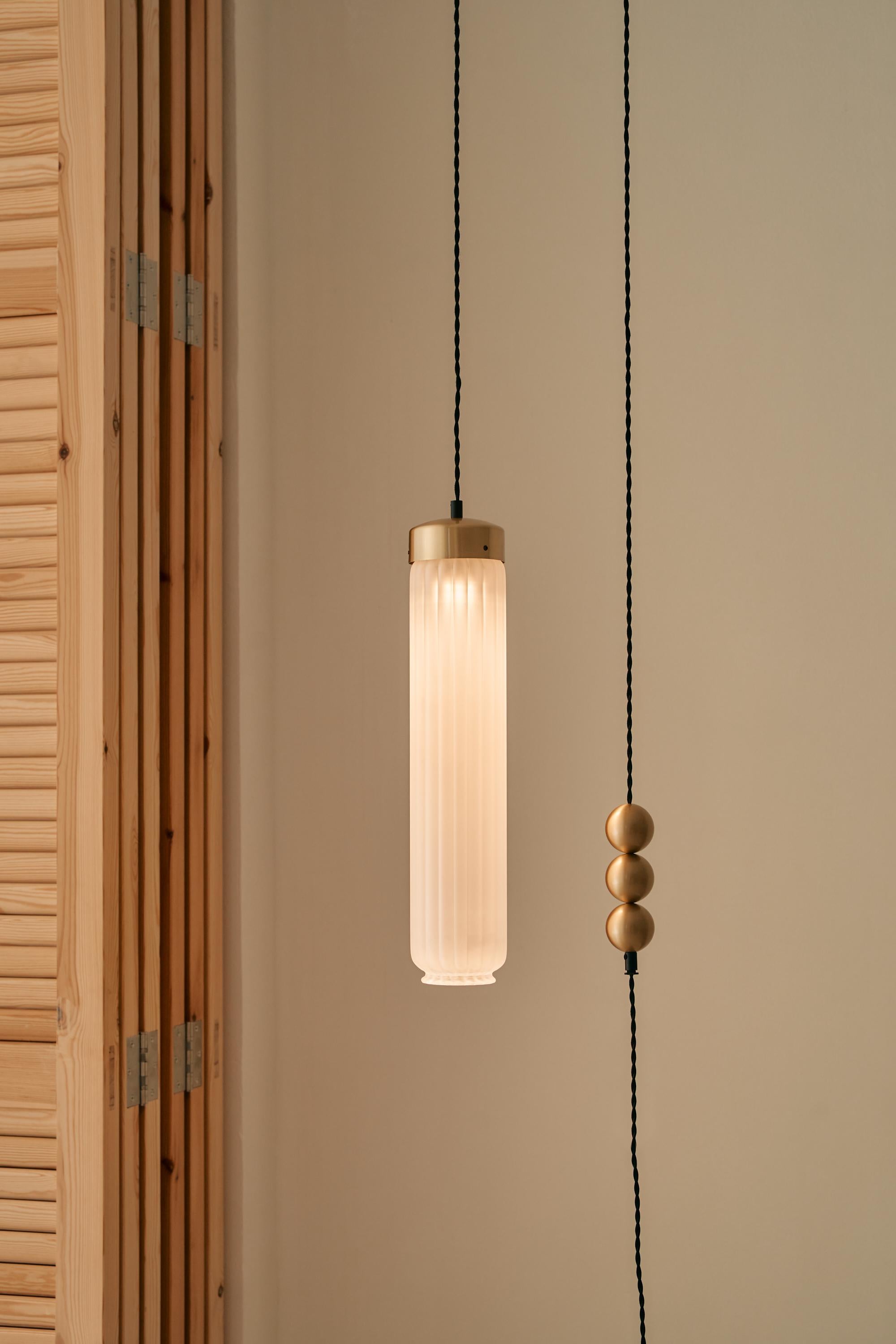 Contemporary Y30 Semi Matt Black Ceiling To Floor Lamp by Clara Viladecans For Sale
