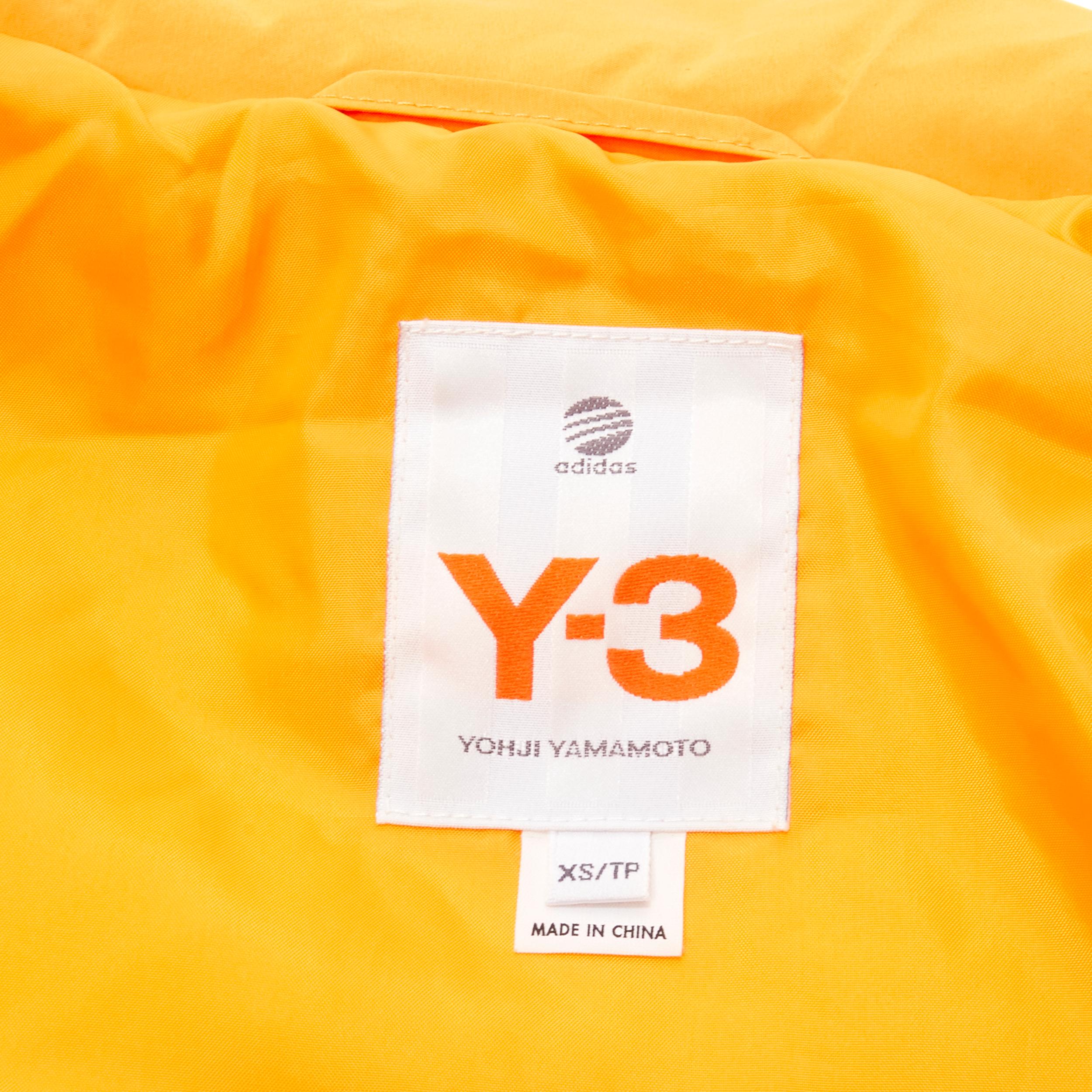 Y3Y3 YOHJI YAMAMOTO ADIDAS orange padded puffer top XS For Sale 5