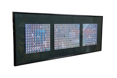 Yaacov Agam Abstract Kinetic Art Triptych Agamograph Yardlong Print 47"