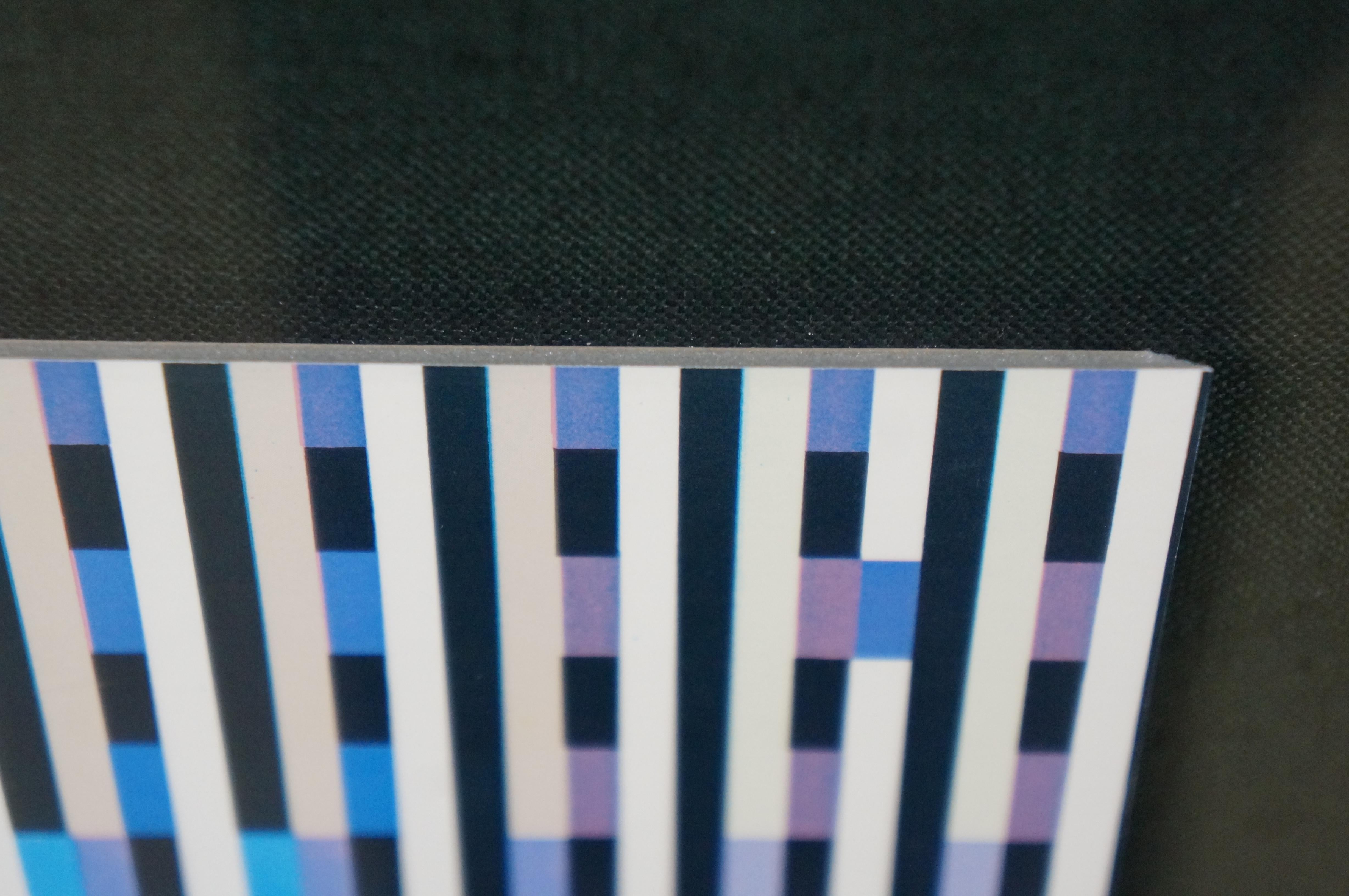 Yaacov Agam Abstrakte kinetische Kunst Triptychon Agamograph Yardlong Print 47