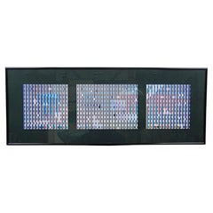 Yaacov Agam Abstrakte kinetische Kunst Triptychon Agamograph Yardlong Print 47"
