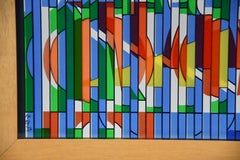 Yaacov Agam — Abstract Kinetic Silkscreen on Glass, Signed and Numbered 25/27