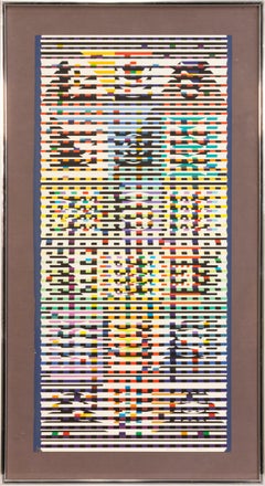 Yaacov Agam - Colorful Polygraph 1970s Signed Serigraph on Paper 22/30 Framed