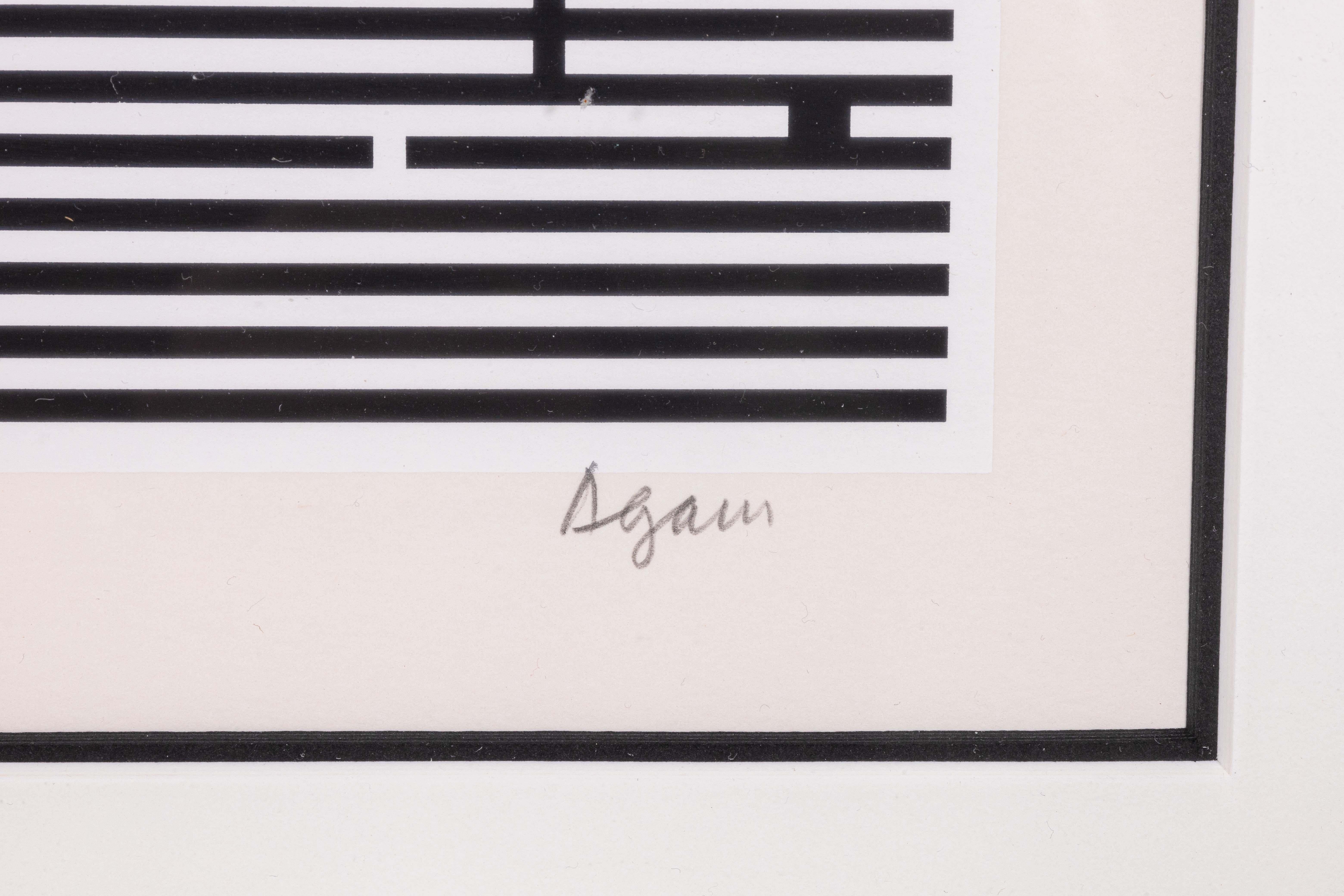 Yaacov Agam Doppia Metamorfosi V Firmata Litografia Op Art HC 9/9 Incorniciata 1970s in vendita 1