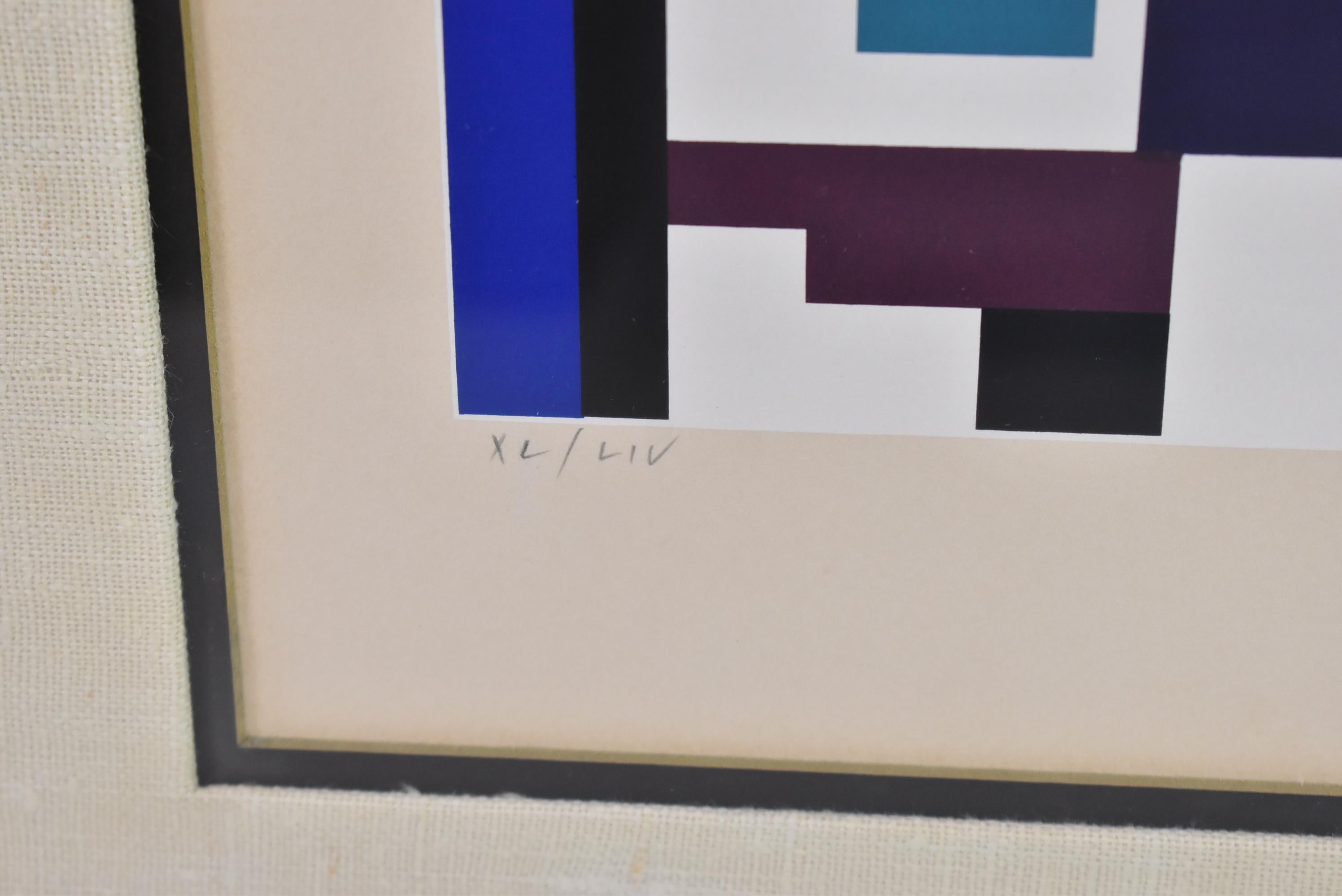 Modern Yaacov Agam Geometric Silkscreen Man For Sale