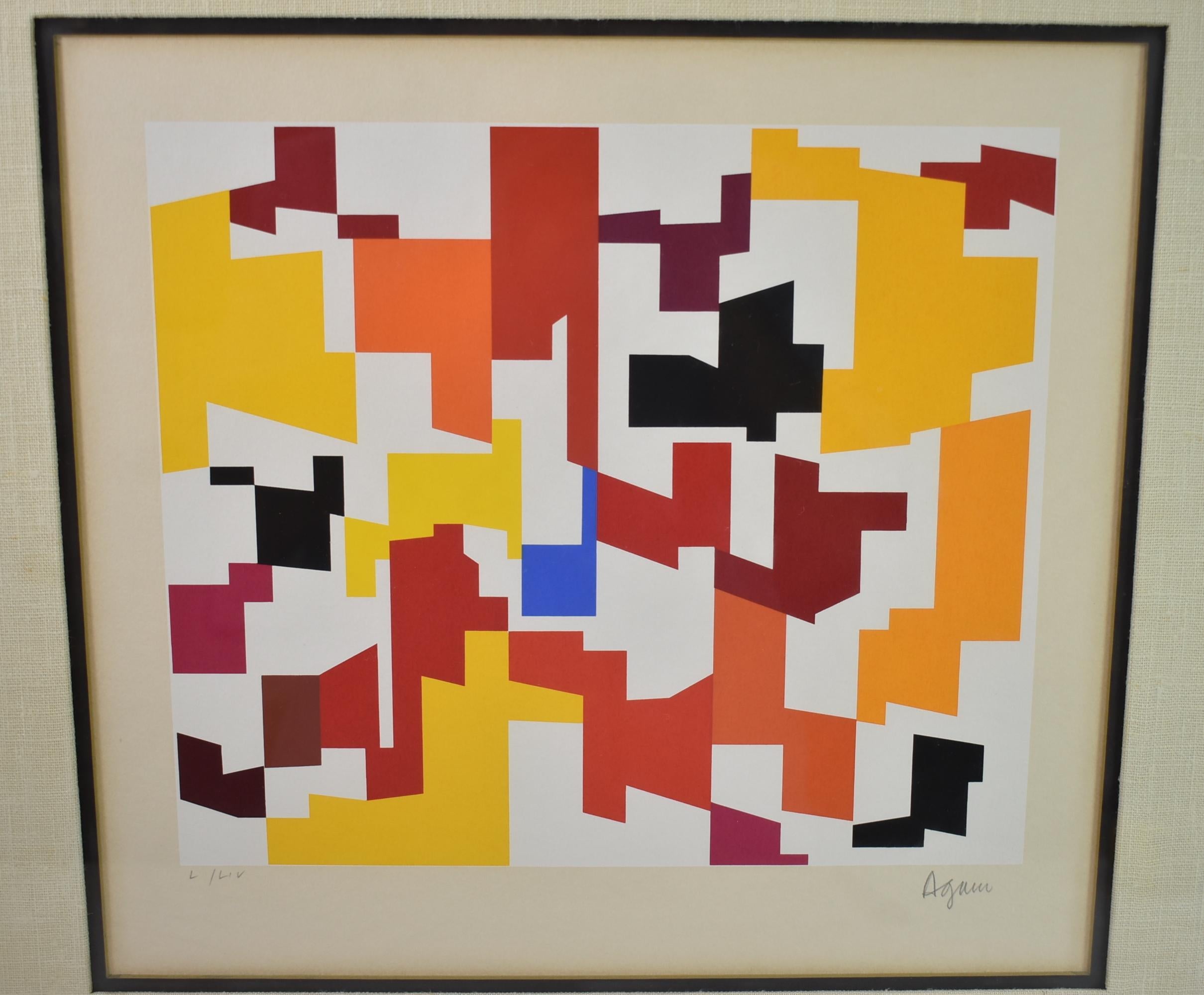 Yaacov Agam Geometric Silkscreen Woman In Good Condition For Sale In Toledo, OH