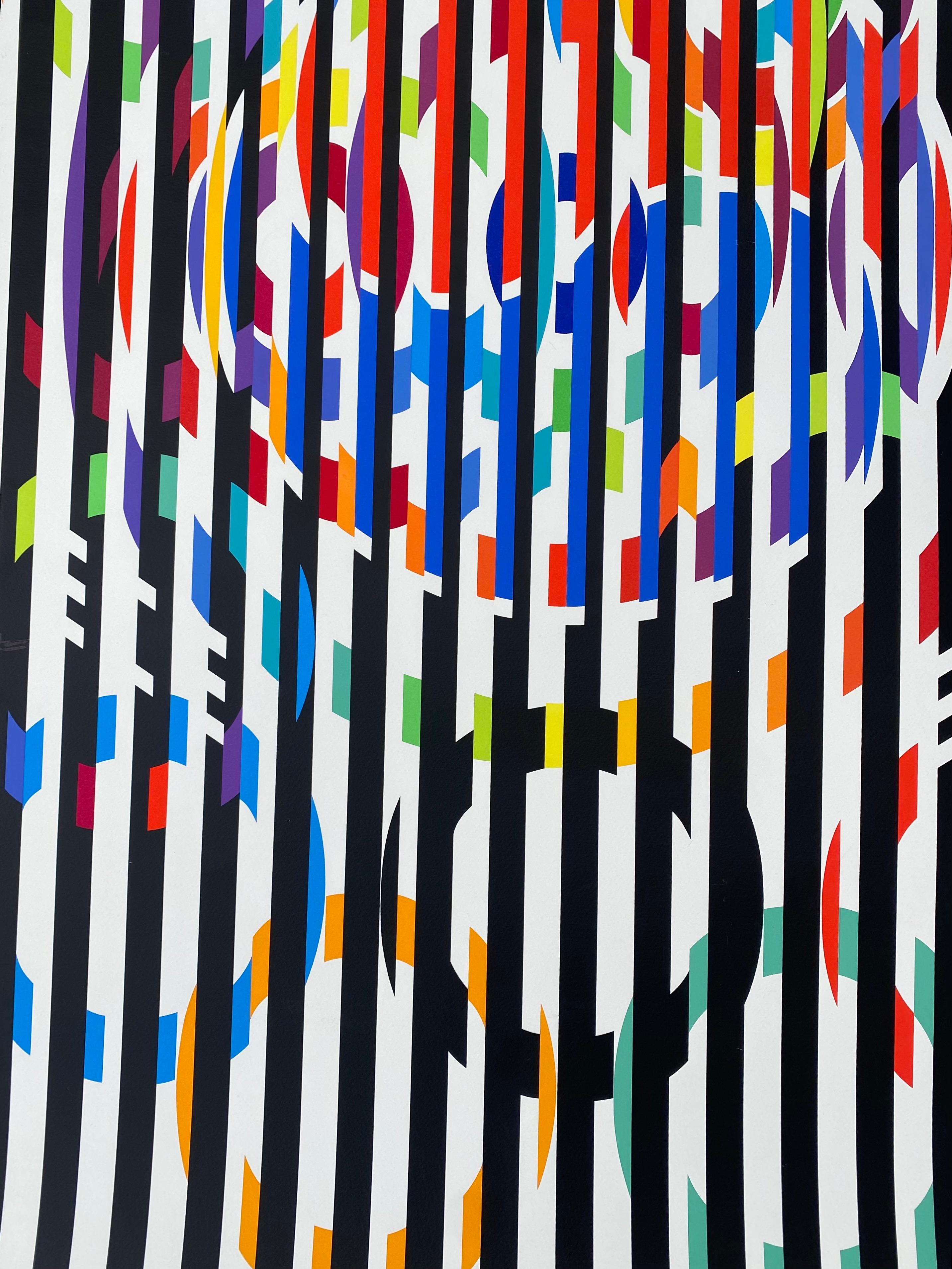 Yaacov Agam, ''Message of Peace'' 1988 Serigraph Signed In Good Condition For Sale In Saint ouen, FR