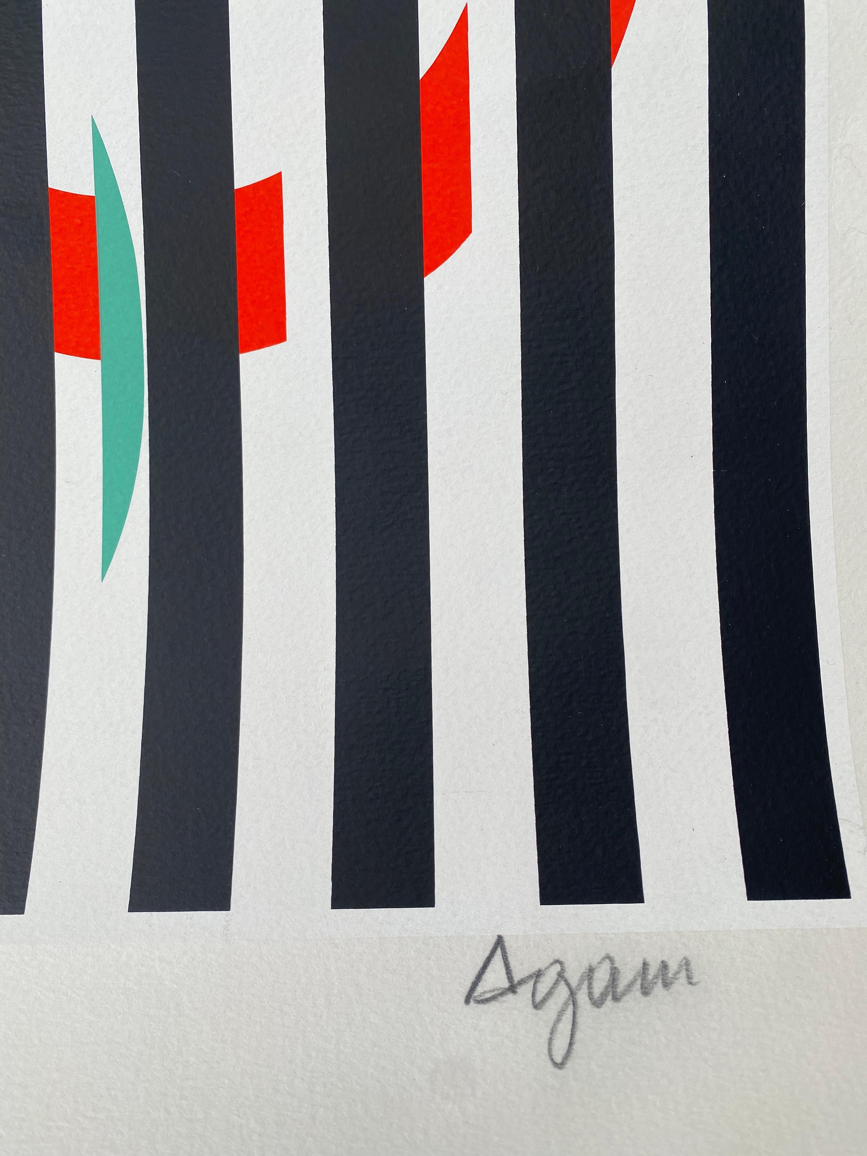 Fin du 20e siècle Yaacov Agam, « Message of Peace » 1988 sérigraphie signée en vente