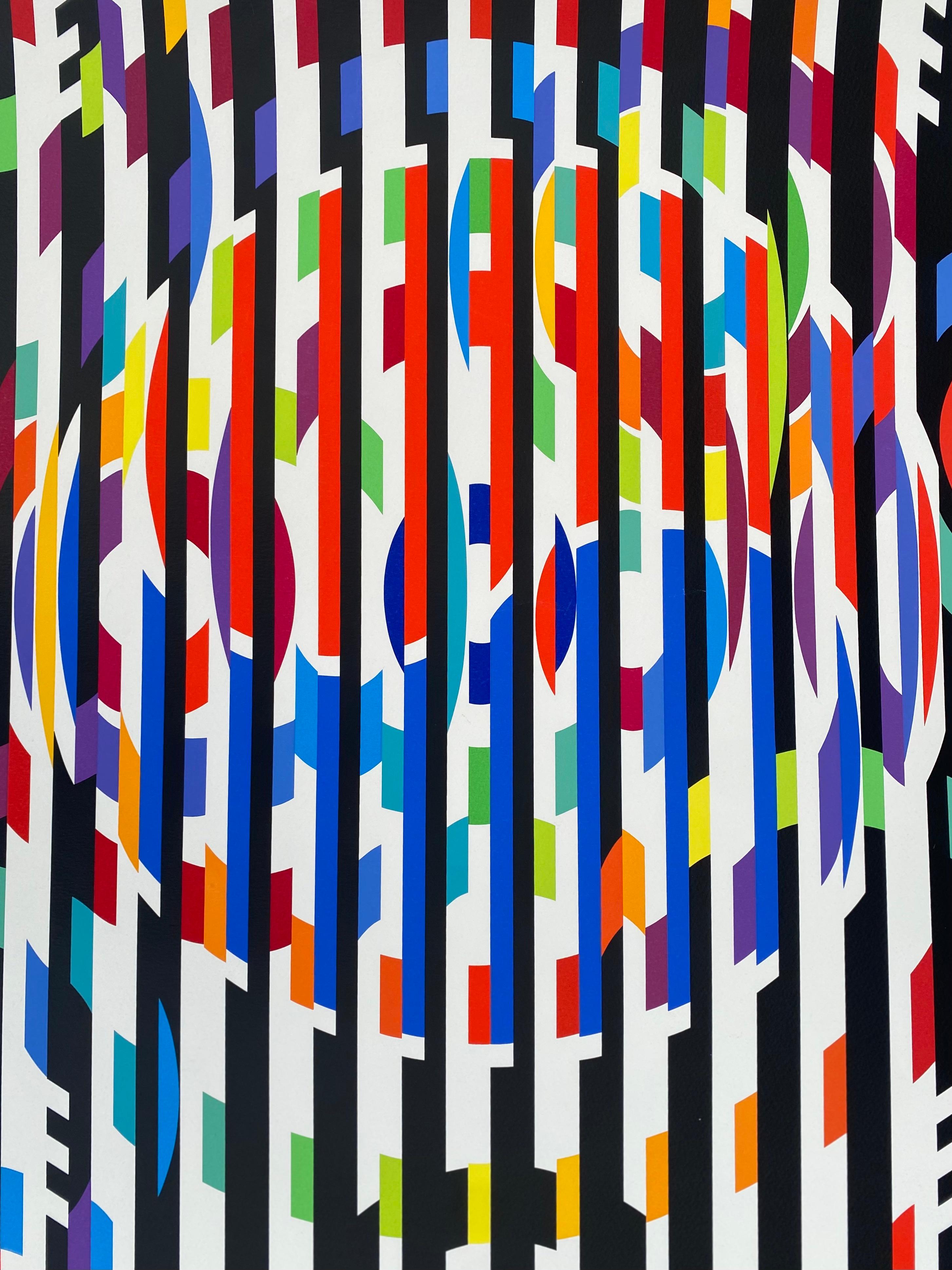 Yaacov Agam, ''Message of Peace'' 1988 Serigraph Signed For Sale 1