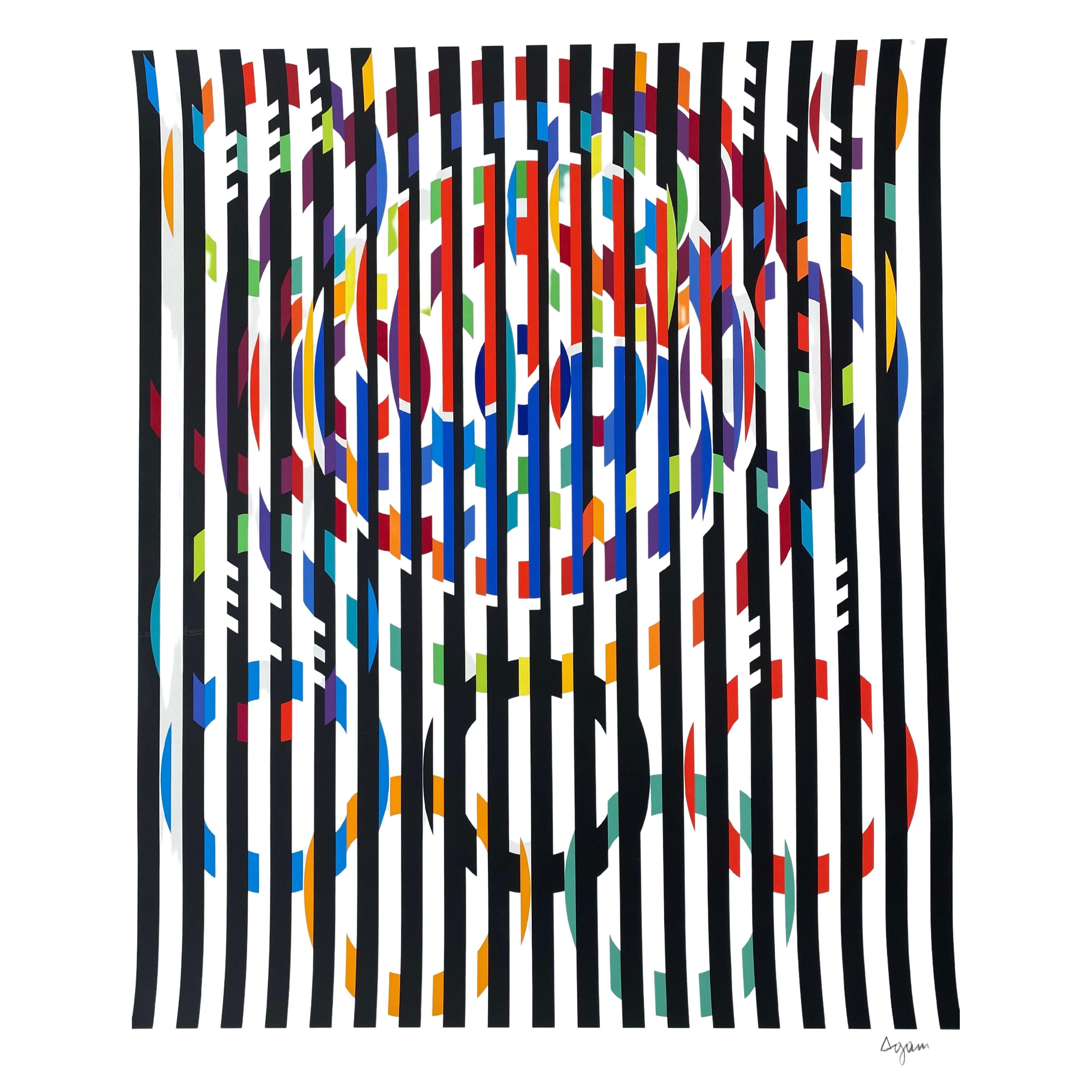 Yaacov Agam, « Message of Peace » 1988 sérigraphie signée en vente