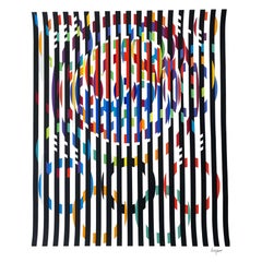 Vintage Yaacov Agam, ''Message of Peace'' 1988 Serigraph Signed