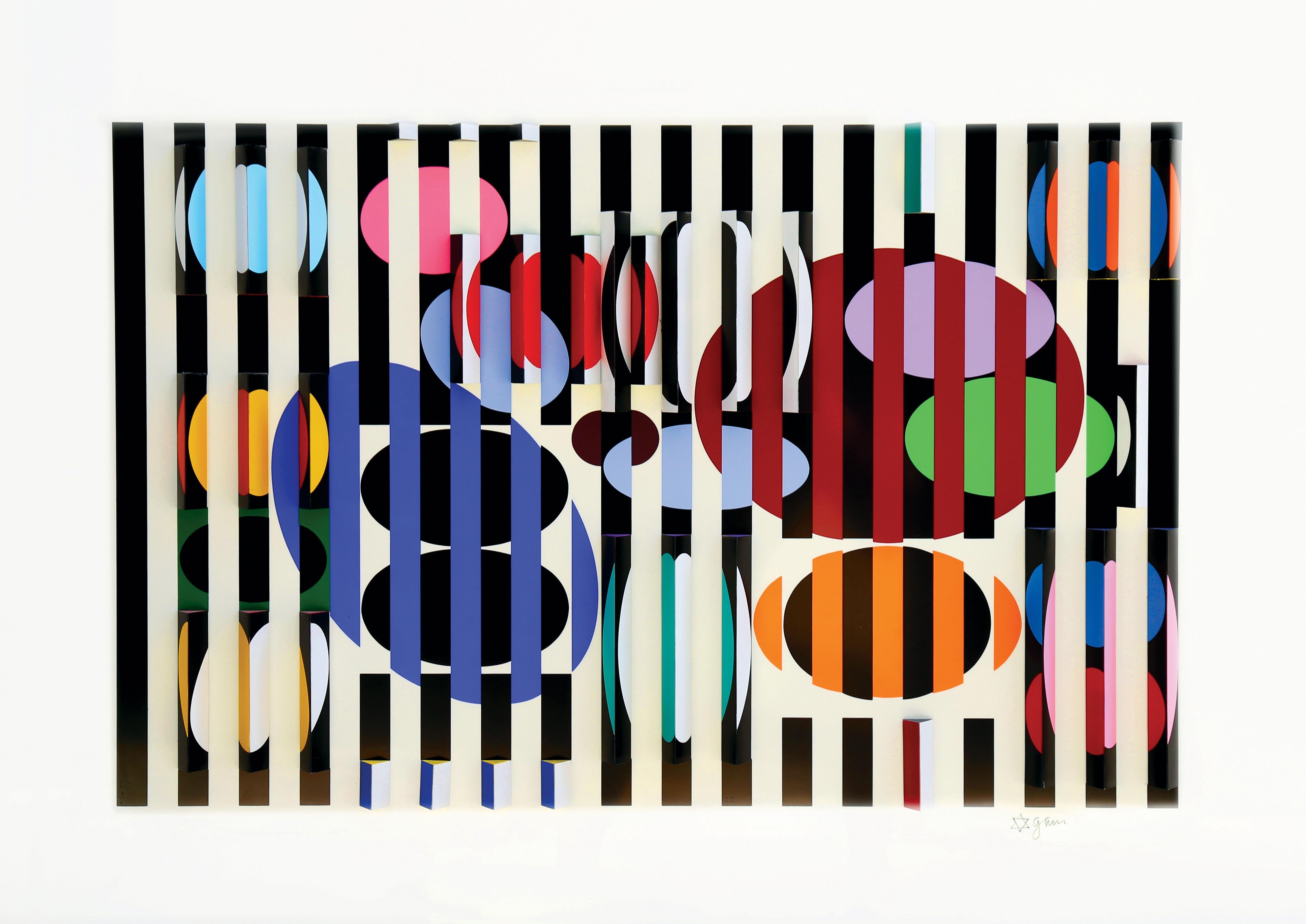 2+3 = 4 - Mixed Media Art by Yaacov Agam