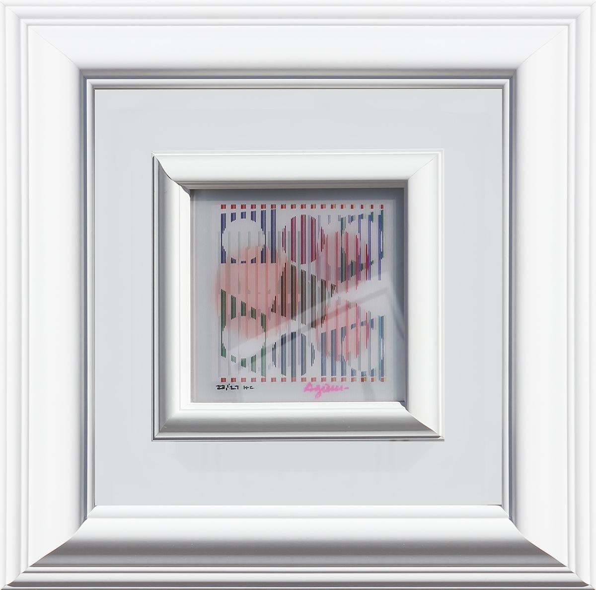 “Curb 2+4” Colorful Abstract Geometric Lenticular Agamograph Edition 22/27 - Op Art Print by Yaacov Agam