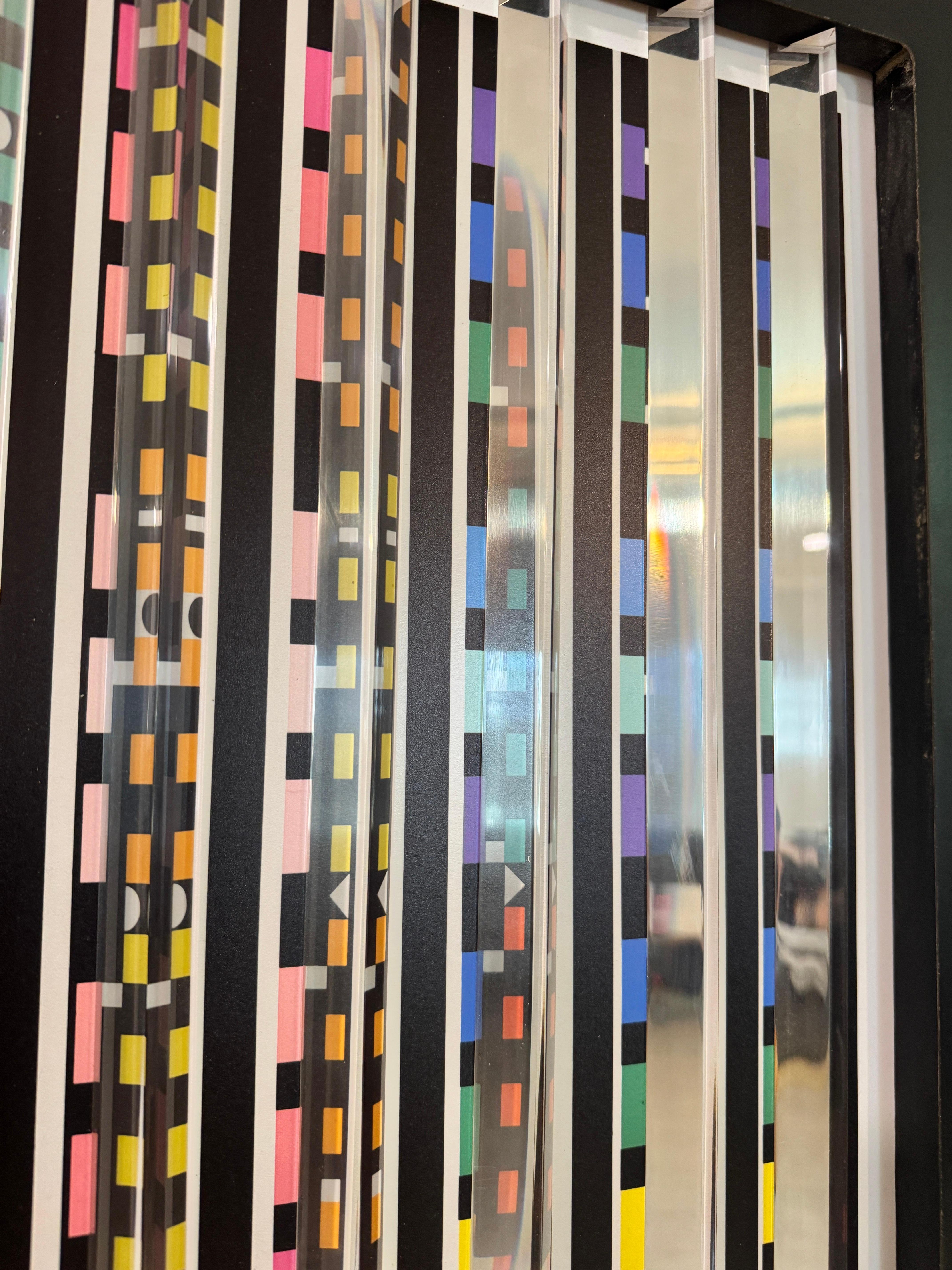 Night Lights - kinetic art, geometric abstract For Sale 5