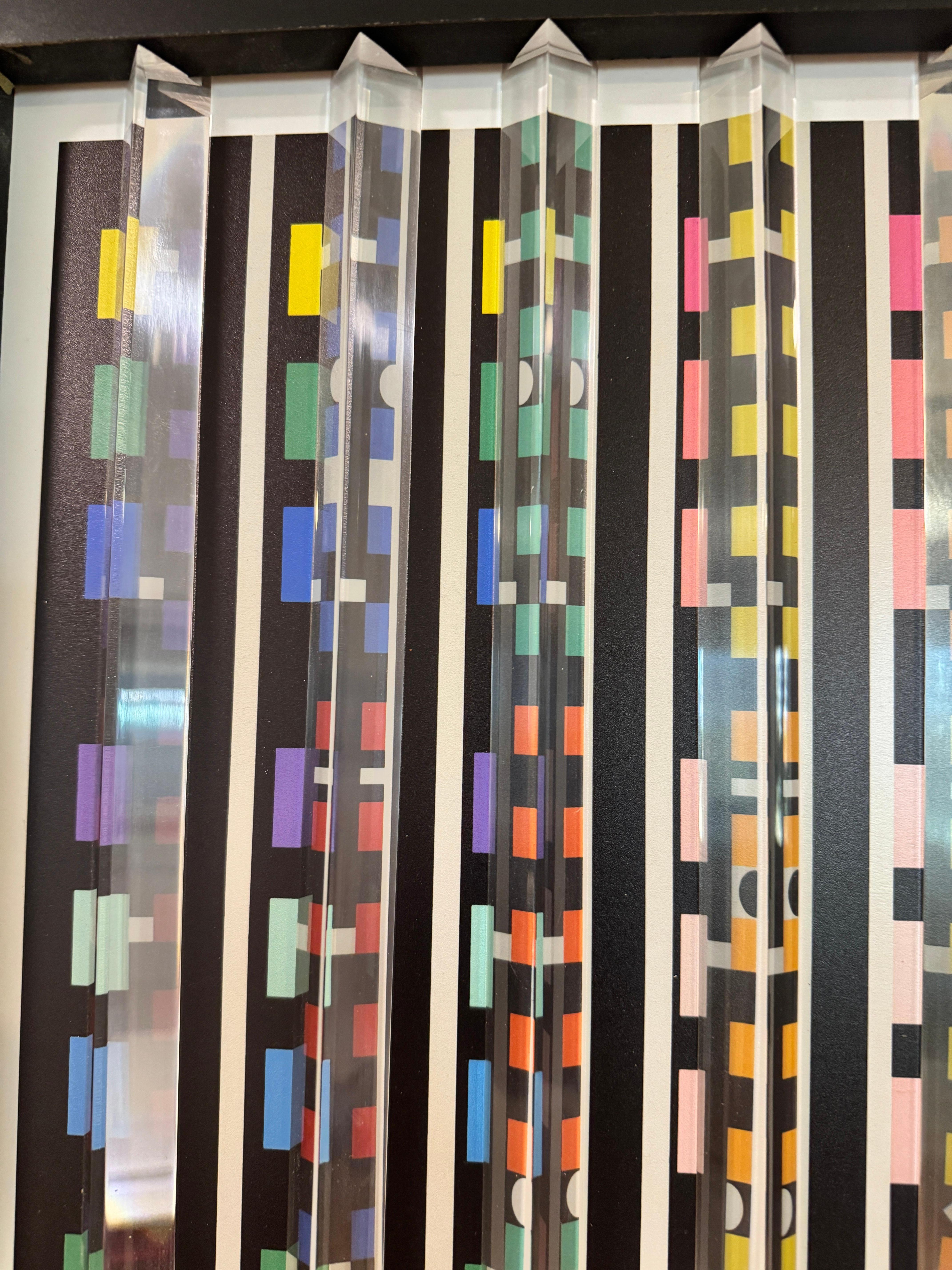 Night Lights - kinetic art, geometric abstract For Sale 6