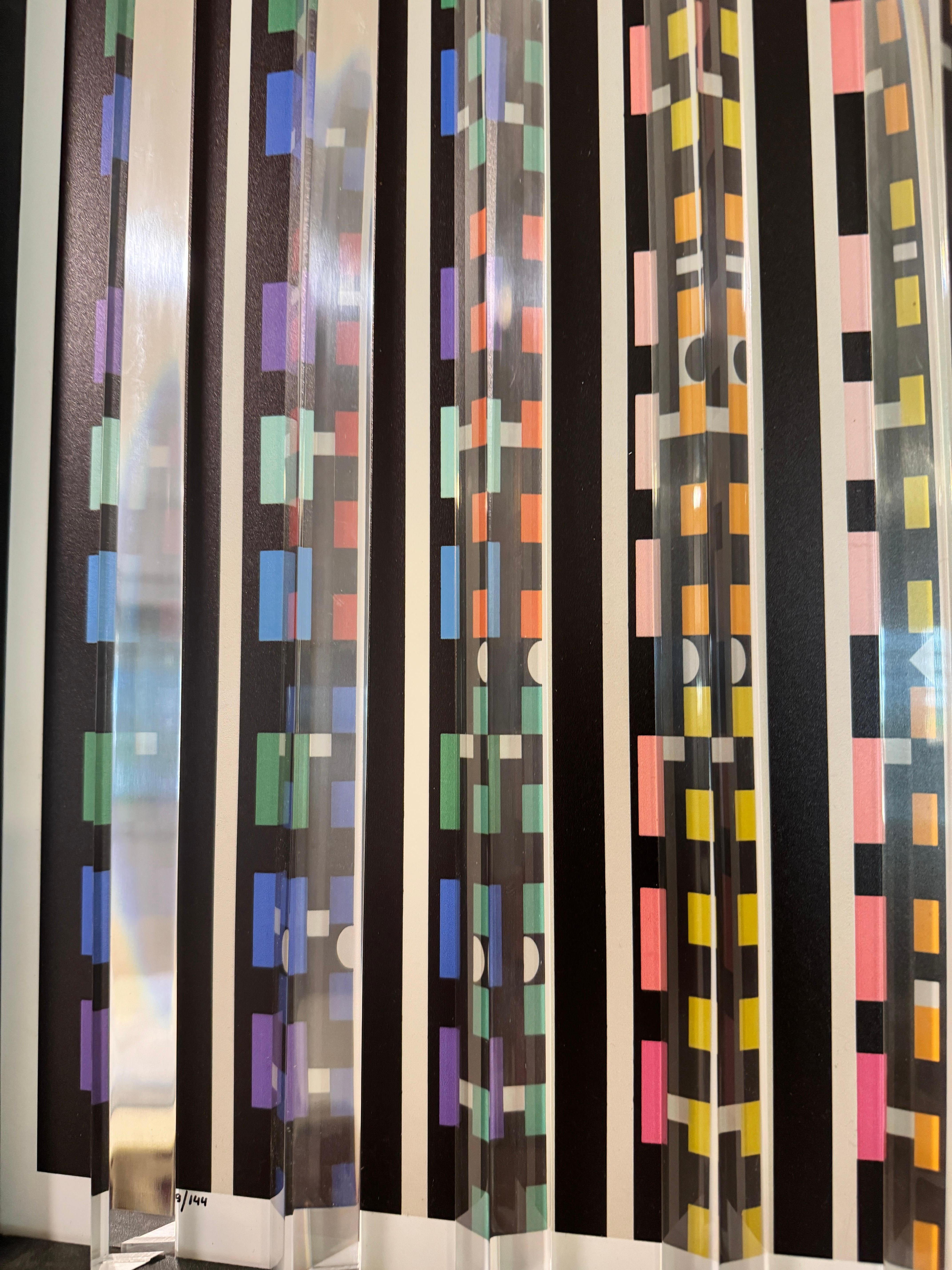 Night Lights - kinetic art, geometric abstract For Sale 7