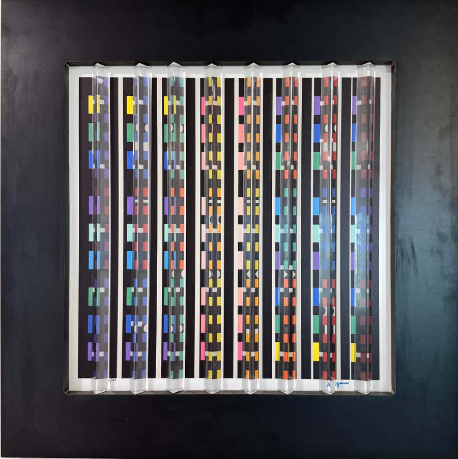 Night Lights - kinetic art, geometric abstract
