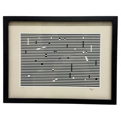 Litografía original de Yaacov Agam titulada «Doble metamorfosis», HC 7/9, firmada