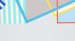 Image au Carre, Geometric Kinetic Painting by Yaacov Agam