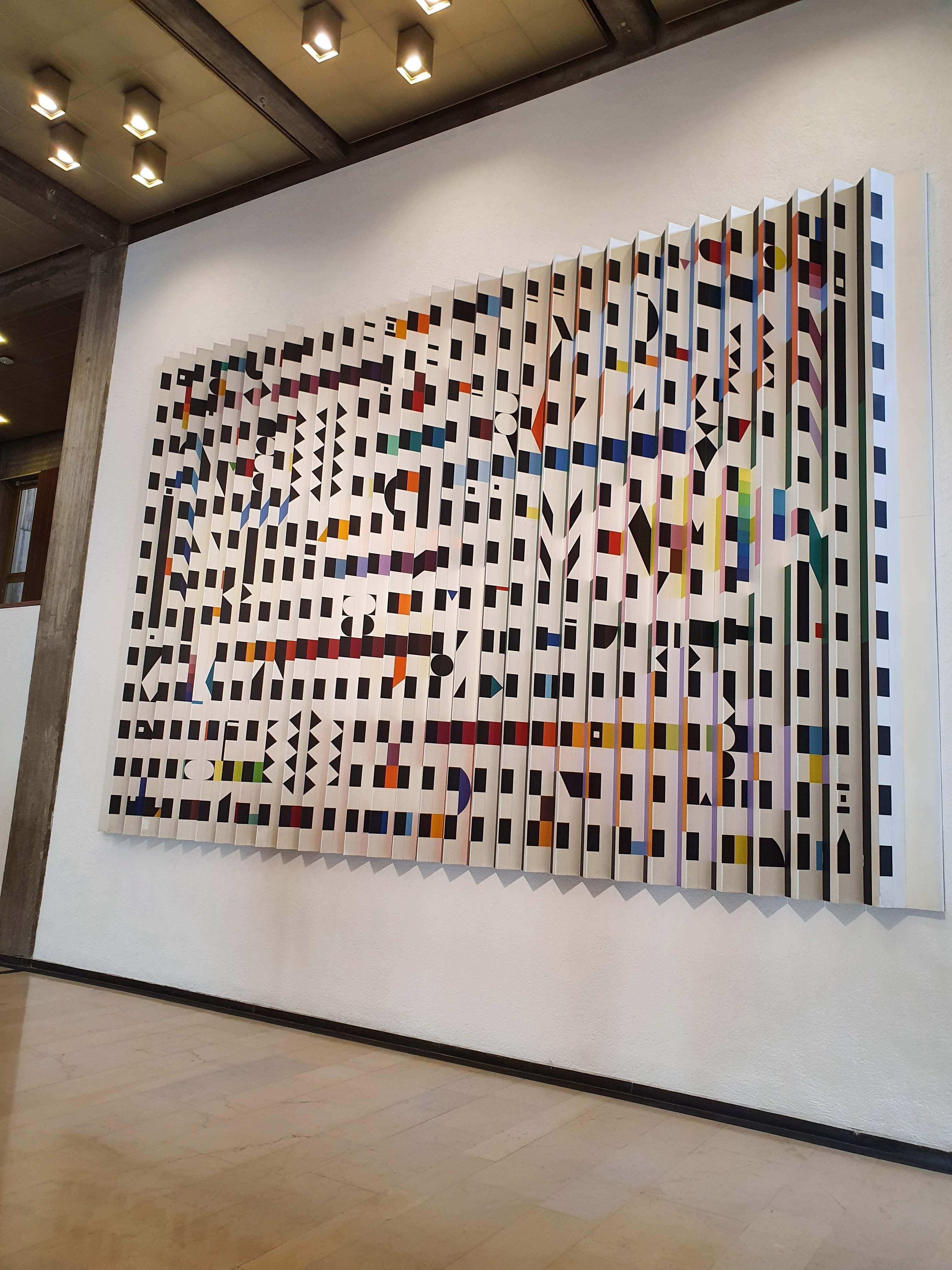 Yaacov Agam, Pace of Time, œuvre originale, aquarelle sur papier, 1972, mini-modèle 1