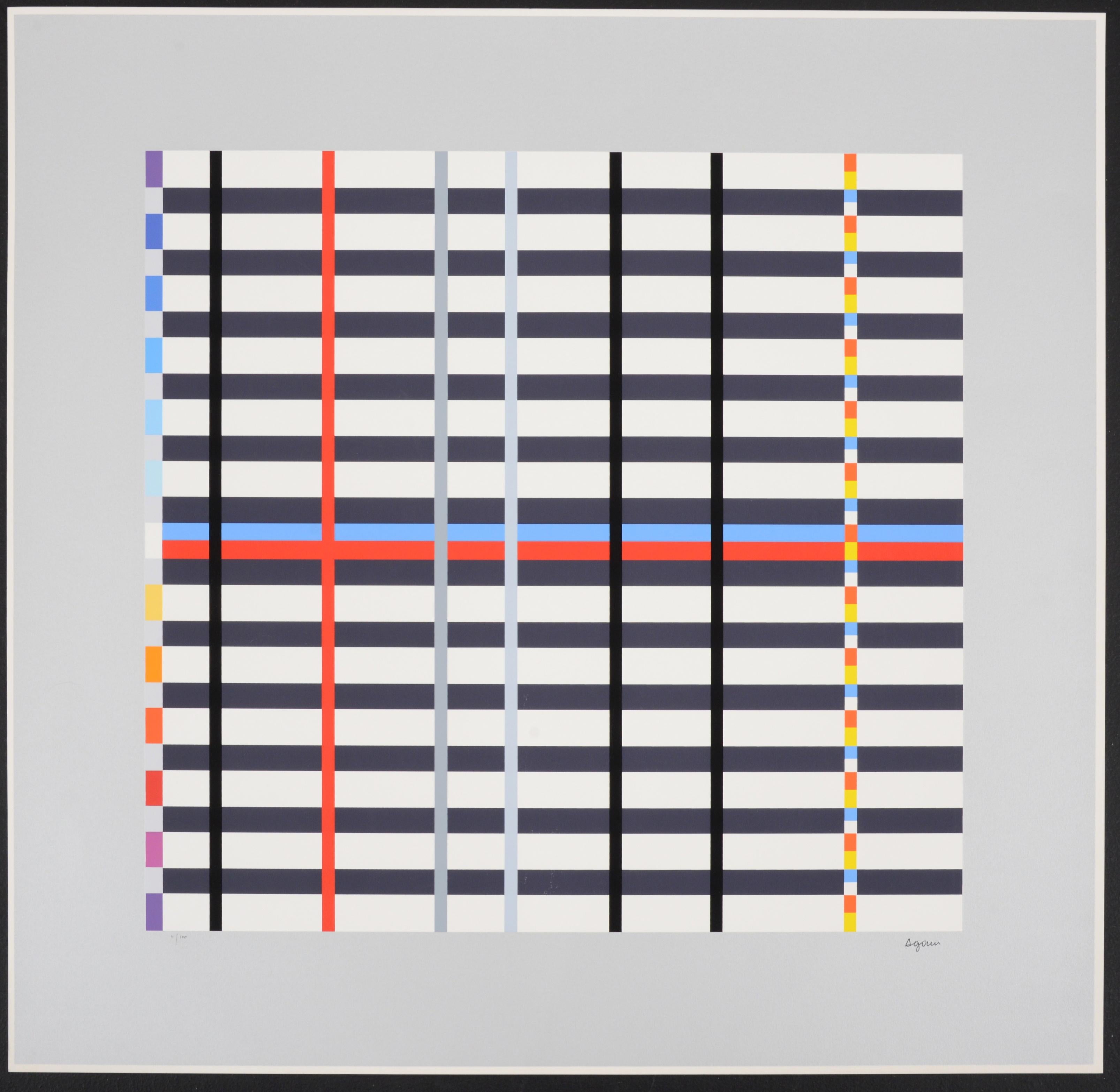 2 Yaacov Agam HOMMAGE du MONDRIAN Screenprints For Sale 8