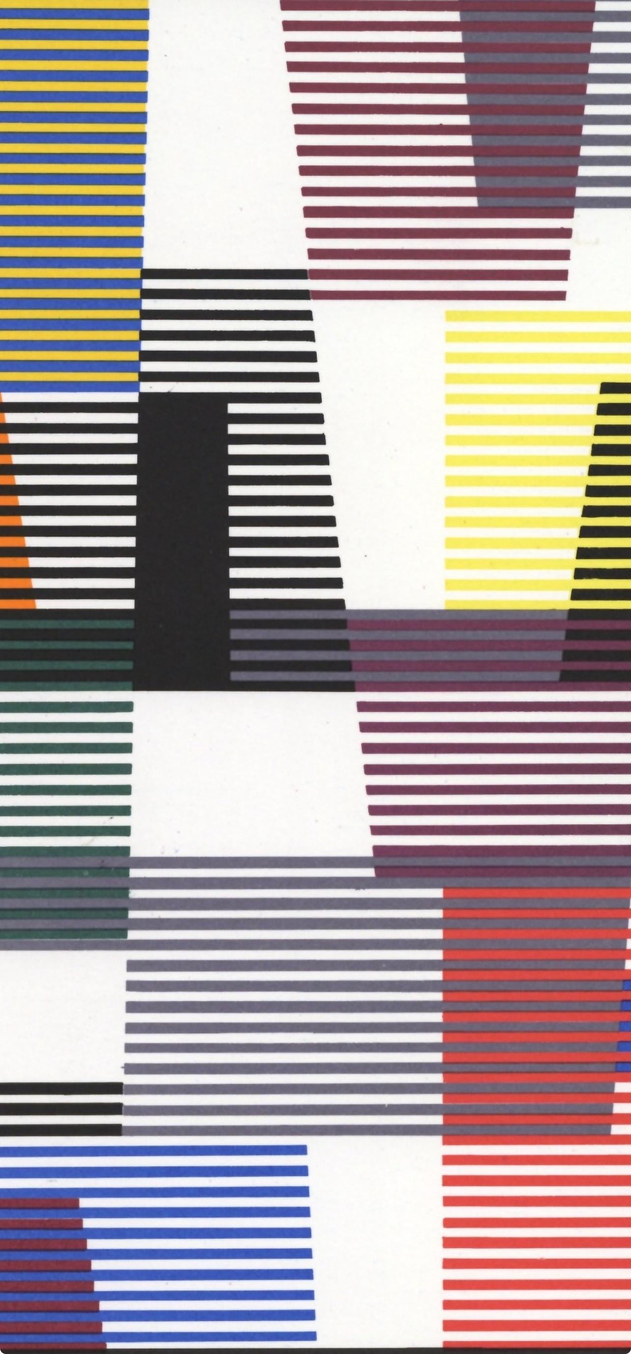Agam, Composition, XXe Siècle (après) - Noir Figurative Print par Yaacov Agam