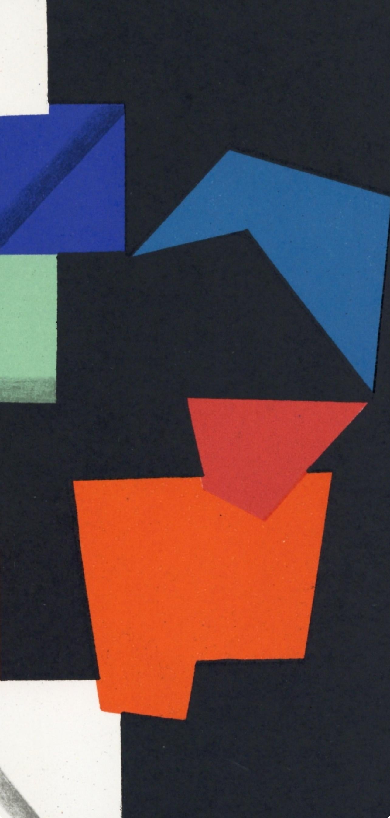 Agam, Composition, XXe Siècle (après) - Noir Figurative Print par Yaacov Agam