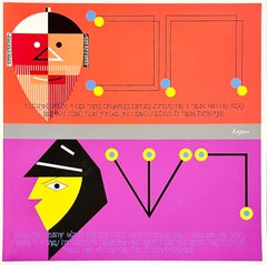 Agam Silkscreen Jerusalem Lithograph Hand Signed Israeli Kinetic Op Art Print