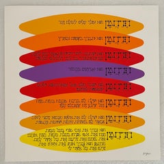 Agam Silkscreen Jerusalem Lithograph Hand Signed Israeli Kinetic Op Art Print