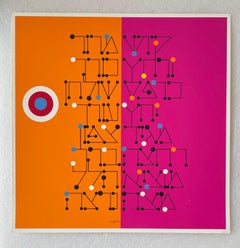 Agam Serigrafía Jerusalén Litografía Firmada a Mano Israeli Kinetic Op Art Print