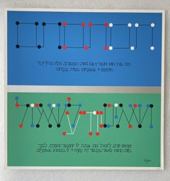 Sérigraphie Agam Jérusalem Lithographie signée de la main Israeli Kinetic Op Art Print