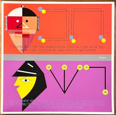 Agam Silkscreen Jerusalem Lithograph Hand Signed Israeli Kinetic Op Art Print