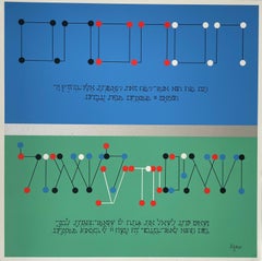 Sérigraphie Agam Jérusalem Lithographie signée de la main Israeli Kinetic Op Art Print