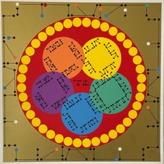 Sérigraphie Agam Jérusalem Lithographie signée de la main Israeli Kinetic Op Art Print