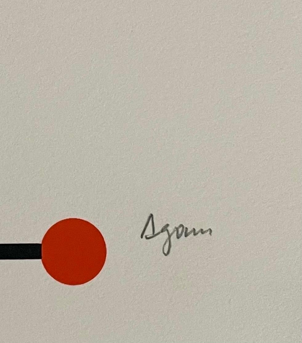 Sérigraphie en soie d'agame - Lithographie judaïque moderne signée à la main - Impression d'art cinétique israélienne - Print de Yaacov Agam