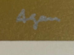 Agam Silkscreen Mod Judaica Lithograph Hand Signed Israeli Kinetic Op Art Print