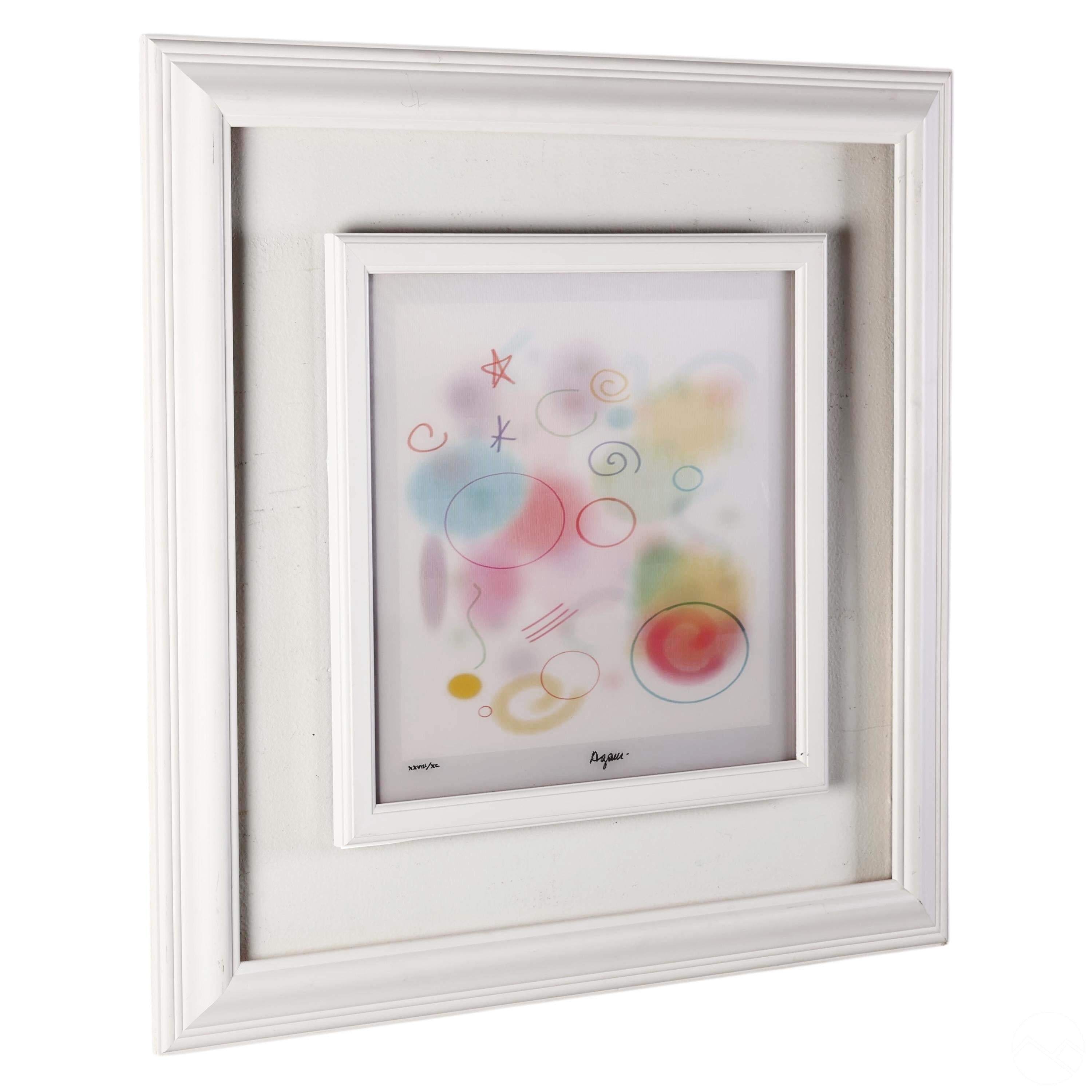 Bubbles (rare framed, signed agamograph - 4D lenticular) - Gray Figurative Print by Yaacov Agam