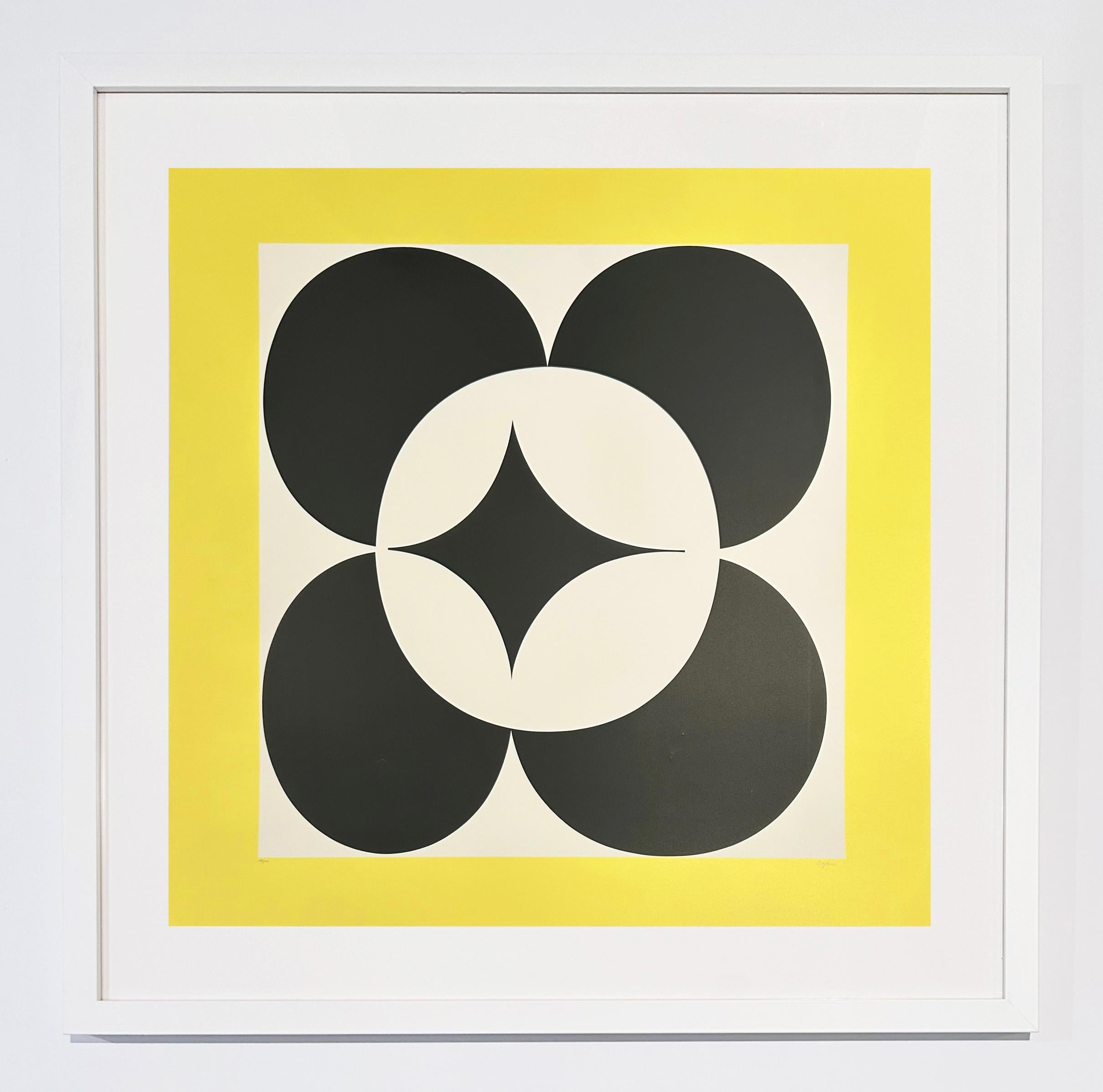 Circles in Yellow - Print by Yaacov Agam