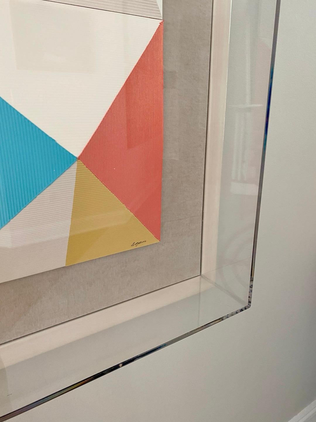 'Color Nines', 3-D Screen Print on folded paper by Yaacov Agam For Sale 4