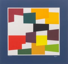 "Composition I" Screenprint in Colors, Signed, circa 1975