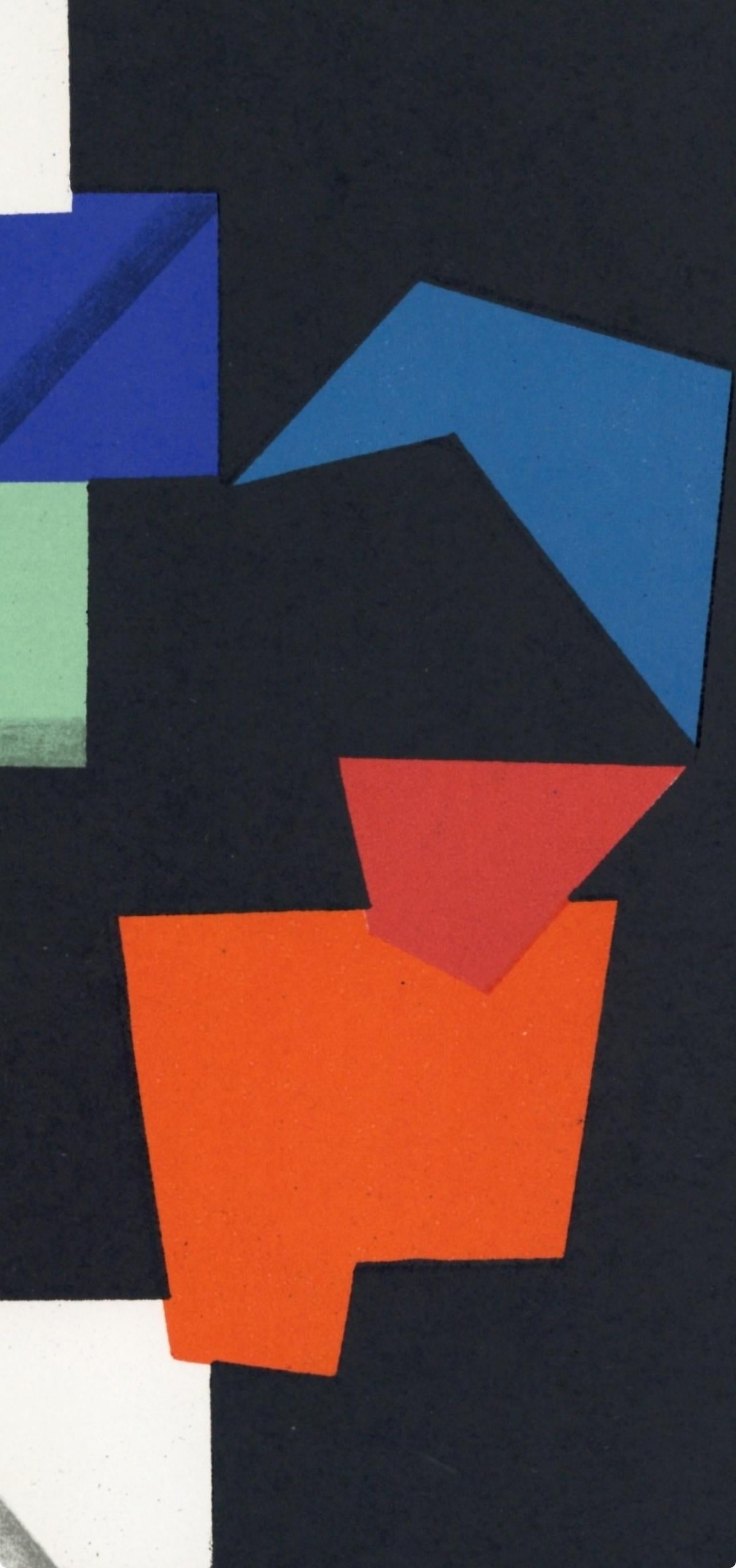 Composition, Société internationale d'art XXe siècle - Black Landscape Print by Yaacov Agam
