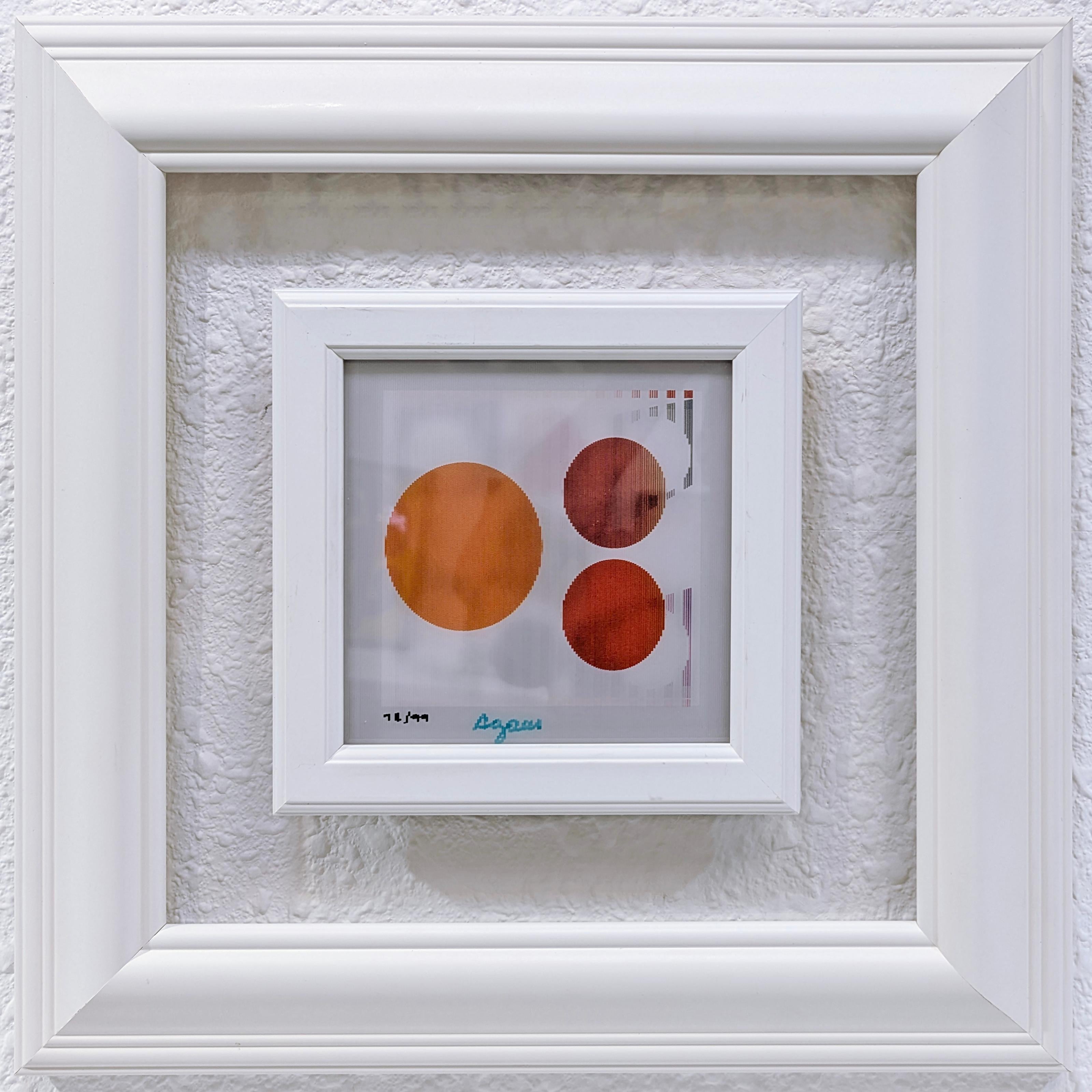 Curb 2+4 (rare framed, signed agamograph - 3D lenticular) - Figurative Print Gris de Yaacov Agam
