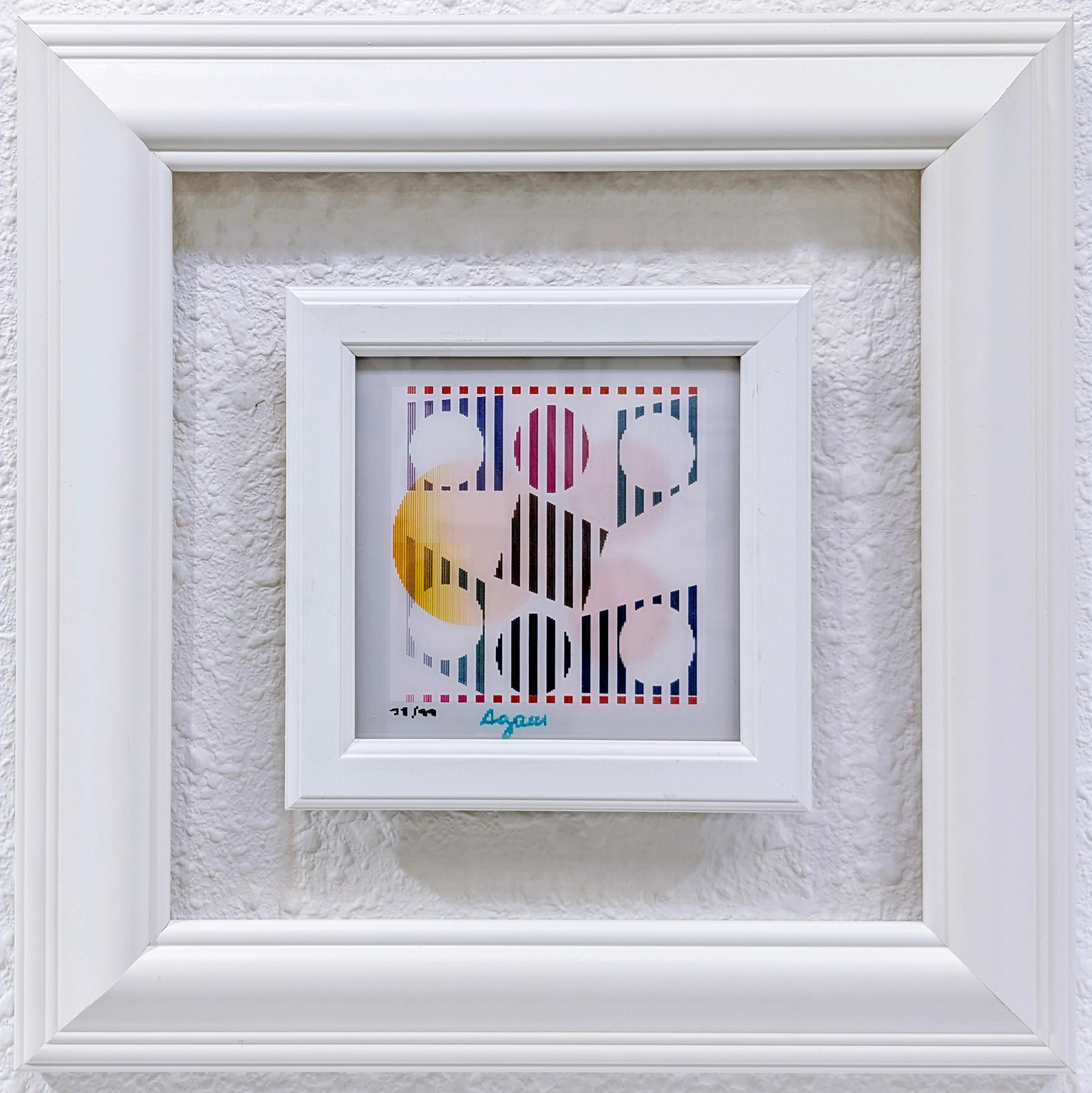 Figurative Print de Yaacov Agam - Curb 2+4 (rare framed, signed agamograph - 3D lenticular)