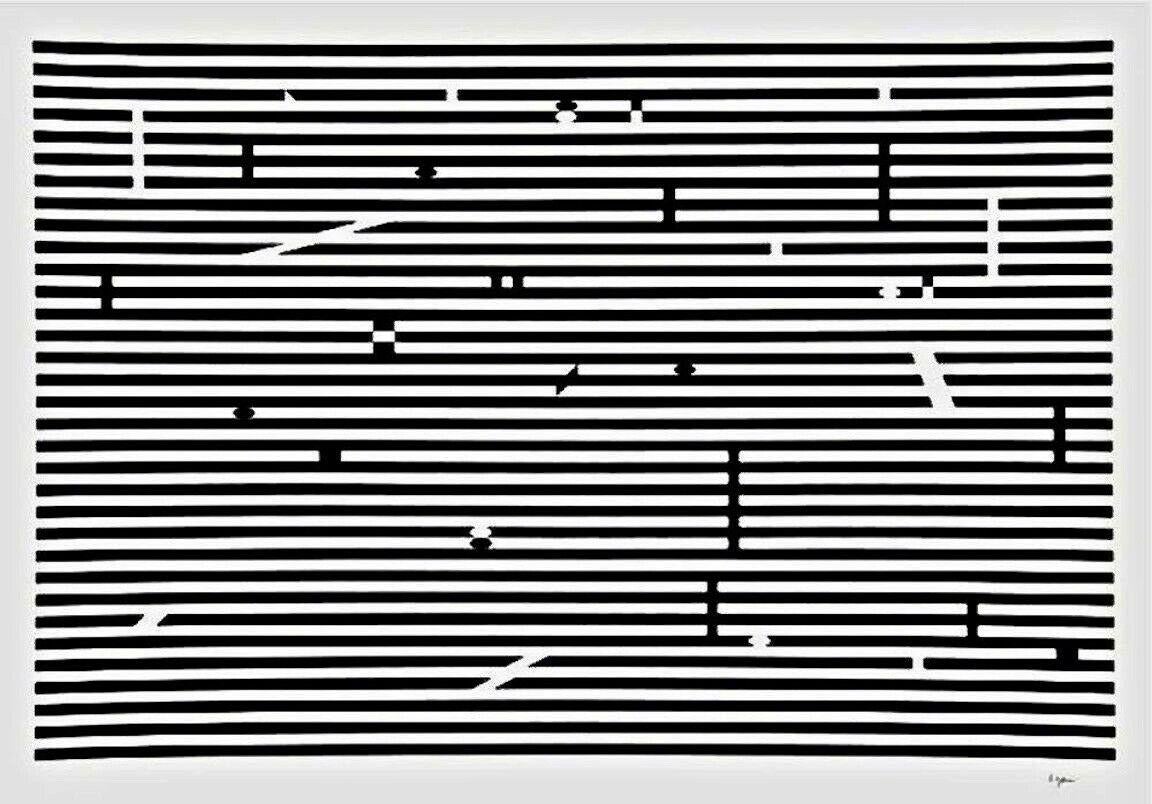 Artist: Yaakov Agam (1928)
Title: Double Metamorphosis V
Year: 1979
Medium: Silkscreen on Arches paper
Edition: 69/180, plus proofs
Size: 36 x 50 inches
Condition: Good
Inscription: Signed and numbered by the artist.

YAACOV AGAM (1928-  ) Yaacov