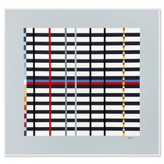 „Hommage du Mondrian (Lichtblau)“ Serigrafie in limitierter Auflage