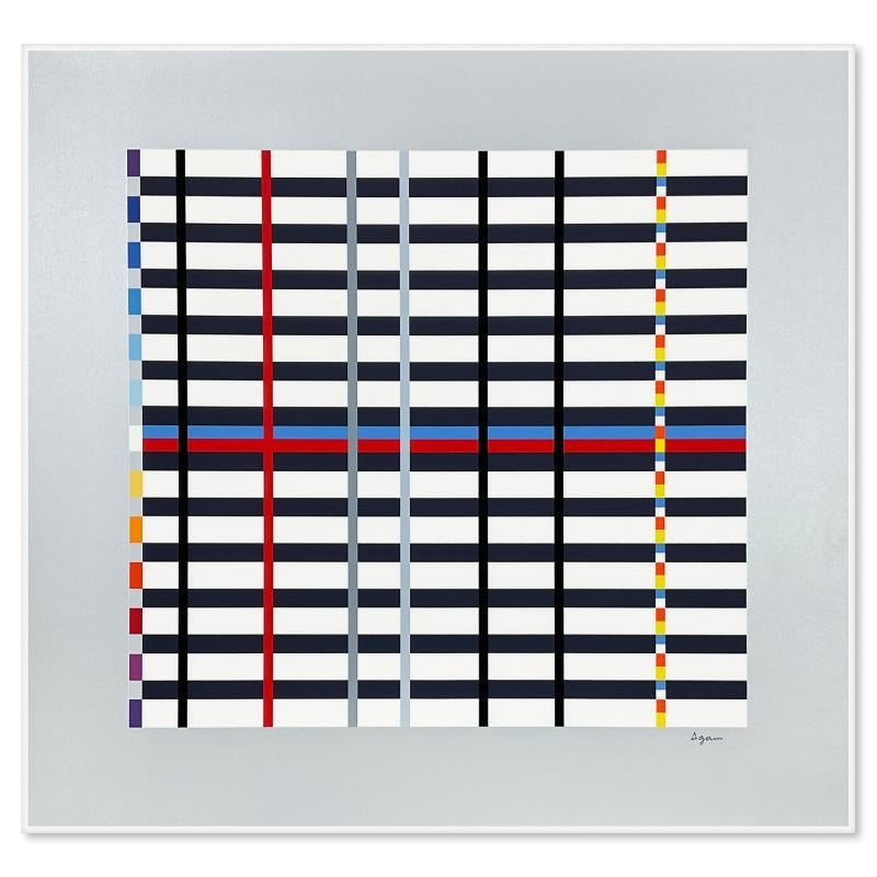 "Hommage du Mondrian (Silver)" Limited Edition Serigraph