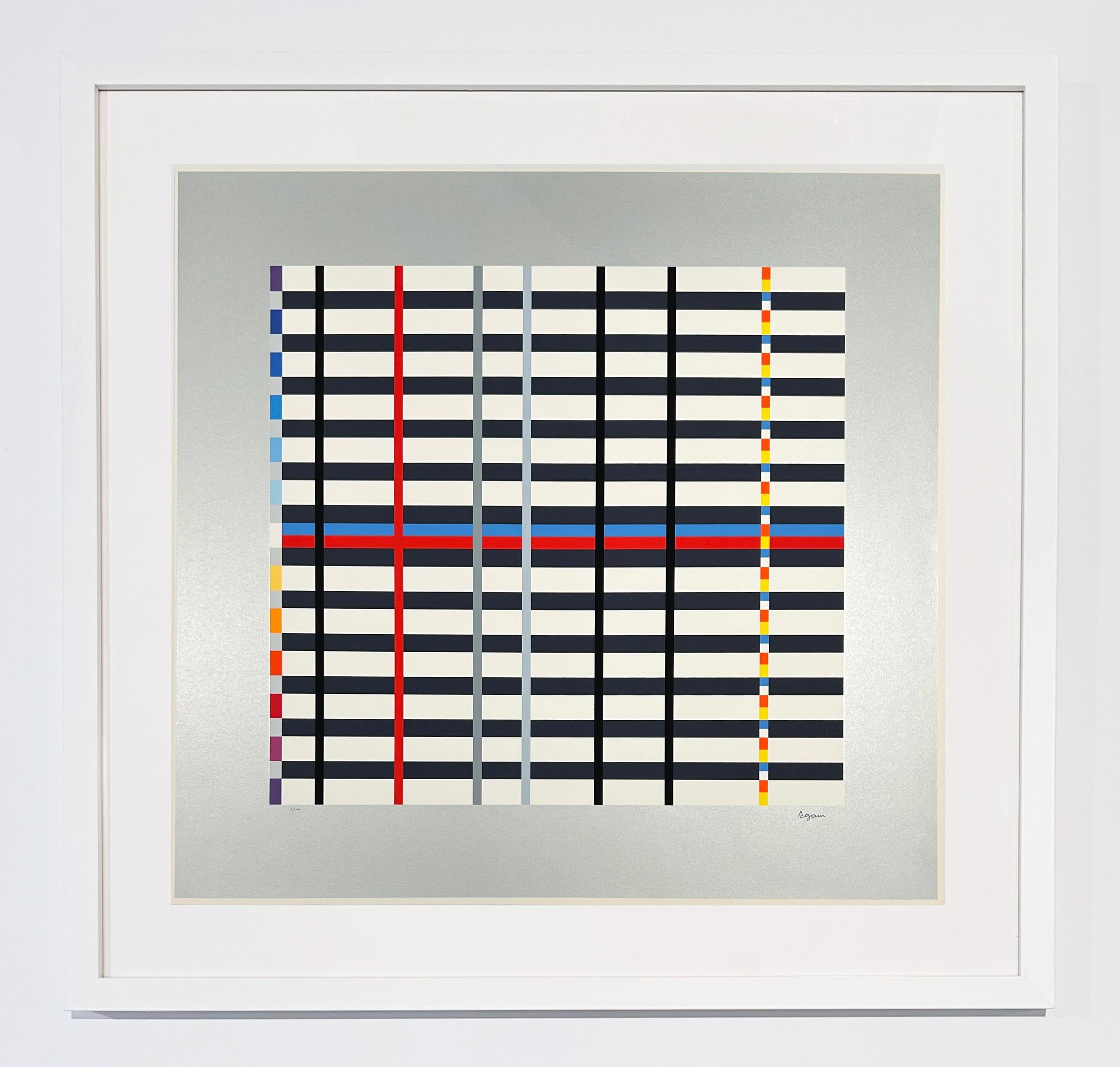 Hommage to Mondrian (Silver) - Print by Yaacov Agam
