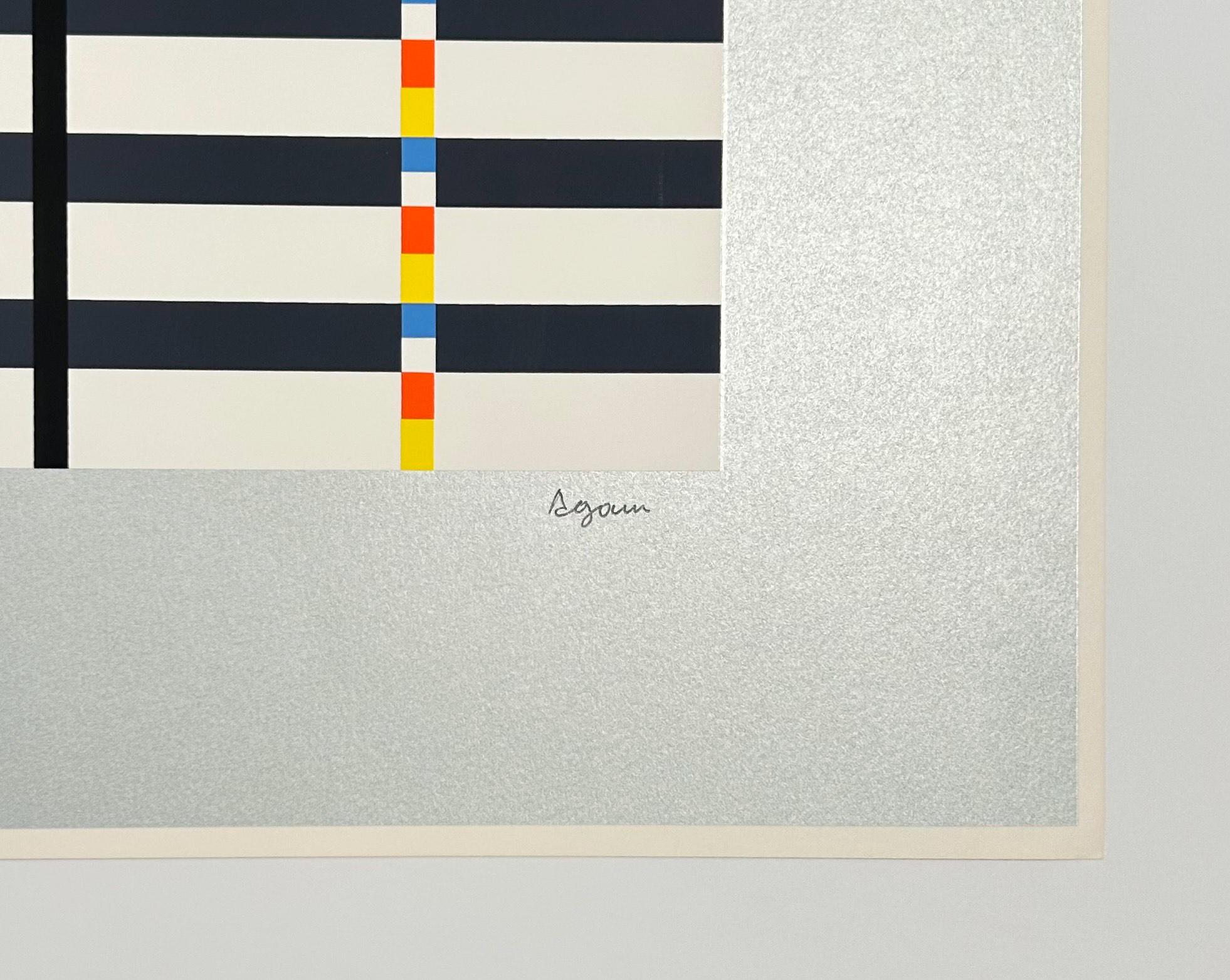 Artist: Yaacov Agam
Title: Hommage to Mondrian (Silver)
Medium: Screenprint in colors 
Year: 1976
Edition: 2/100
Sheet Size: 26 1/2