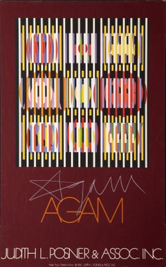 Vintage Judith L. Posner and Association , Abstract Geometric Screenprint by Yaacov Agam